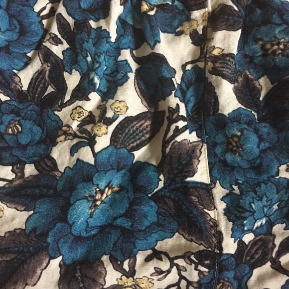 LOFT Linen Floral Skirt with pockets XXSP - Picture 8 of 8